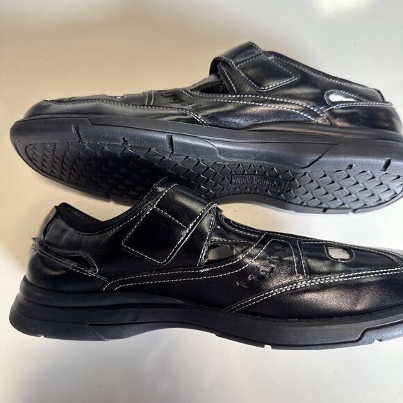 Stacy Adams Mens Black Fisherman Sandals 25528-005 Size 7M Hook Loop Strap main image 9